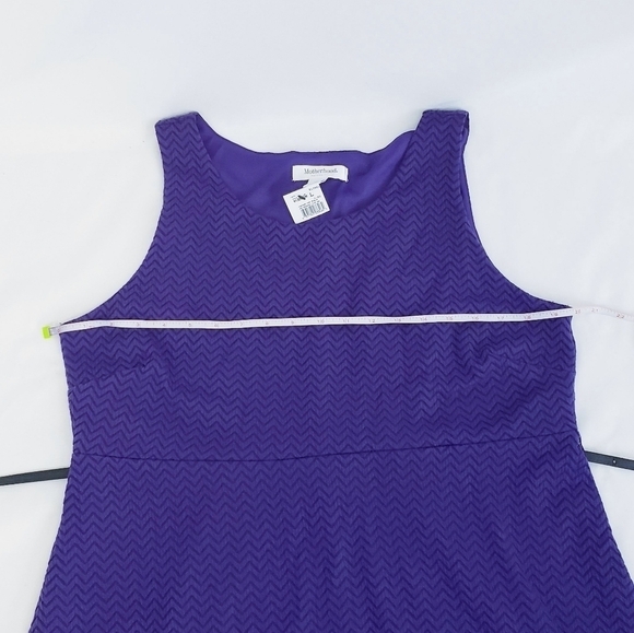 NWOT Motherhood Maternity Sleeveless A-Line Purple Chevron - Picture 6 of 11